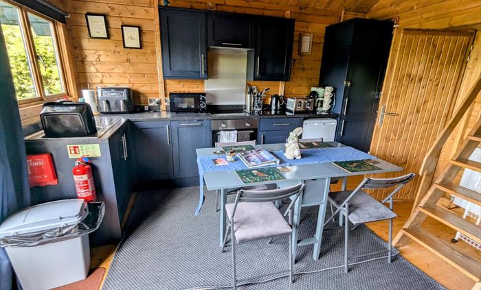 Tad cabin kitchen dining room